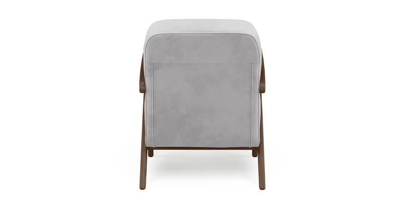 Levy oak accent chair - velvet