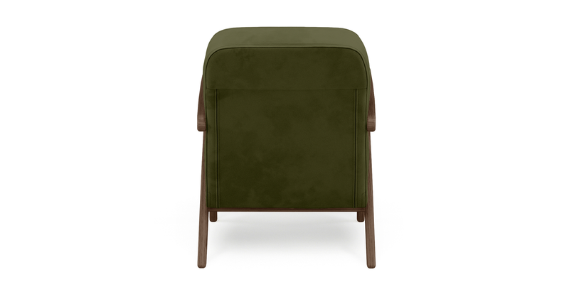 Levy oak accent chair - velvet