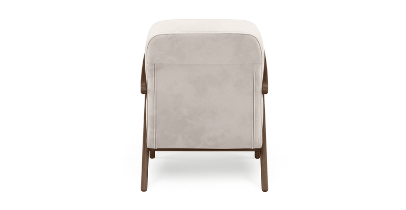 Levy oak accent chair - velvet