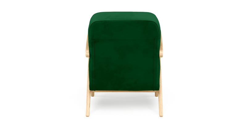 Levy oak accent chair - velvet