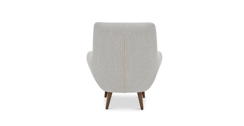 Modsy Accent Chair Wooden Leg - Natural Woven