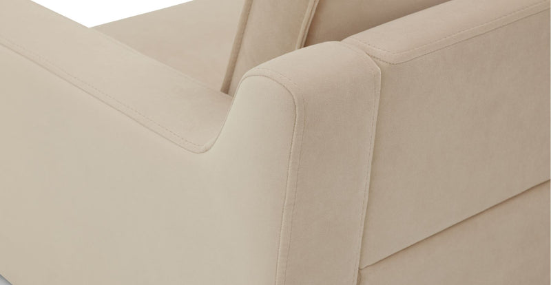 Klem Slim 3-Sitzer Modular Sofa Holzbein - Samt