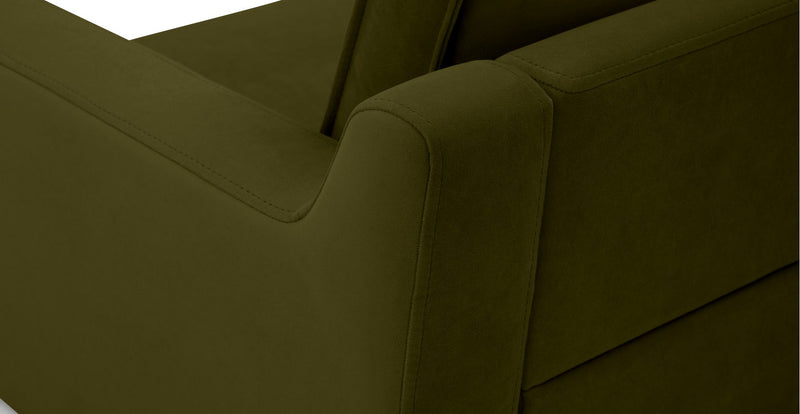 Klem Slim 3-Sitzer Modular Sofa Holzbein - Samt