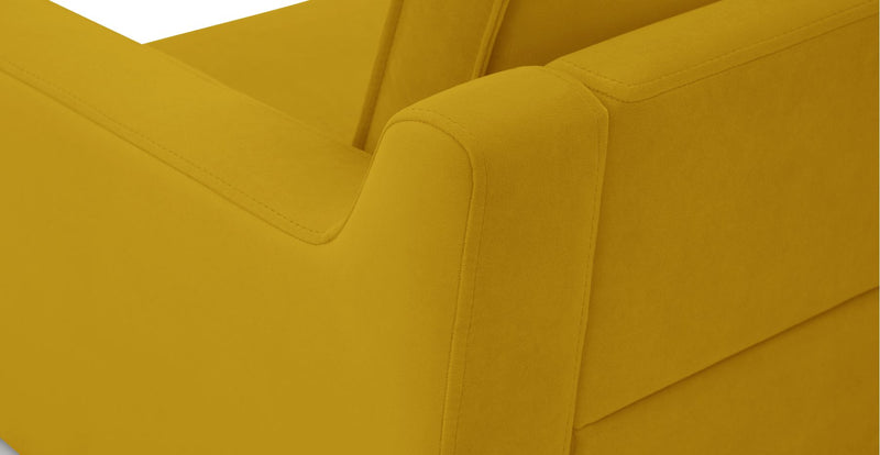 Klem Slim 3-Sitzer Modular Sofa Holzbein - Samt