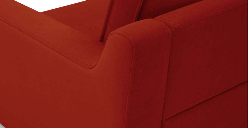Klem Slim 2-Seater Sofa Wooden Leg - Velvet