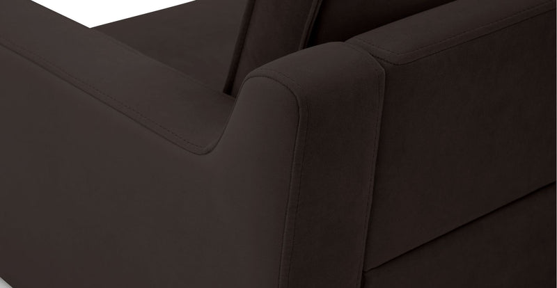Klem Slim 2-Seater Sofa Wooden Leg - Velvet
