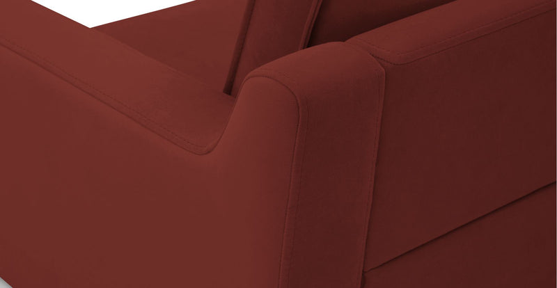 Klem Slim 2-Seater Sofa Wooden Leg - Velvet