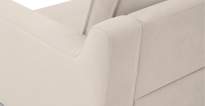 Klem Slim 2-Seater Sofa Wooden Leg - Velvet