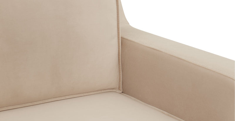 Klem Slim 2-Seater Sofa Wooden Leg - Velvet