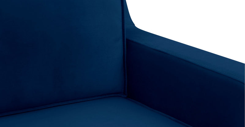 Klem Slim 3-Sitzer Modular Sofa Holzbein - Samt
