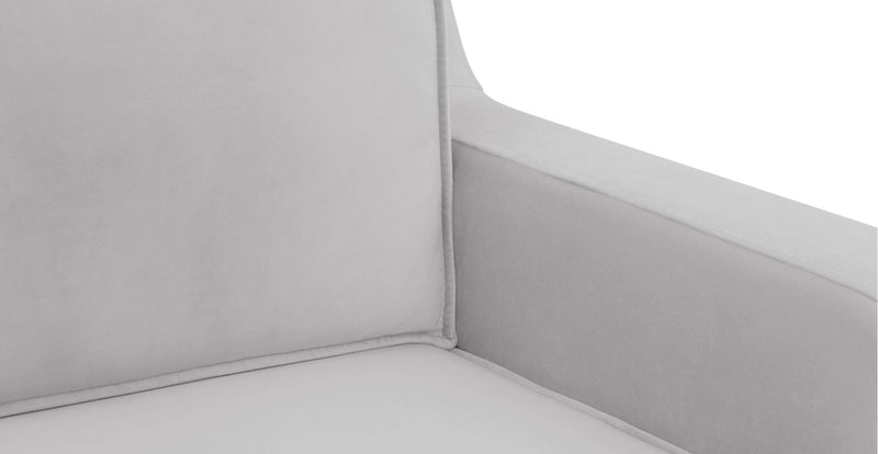 Klem Slim 3-Sitzer Modular Sofa Holzbein - Samt