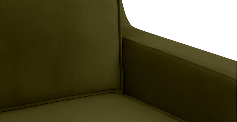 Klem Slim 3-Sitzer Modular Sofa Holzbein - Samt