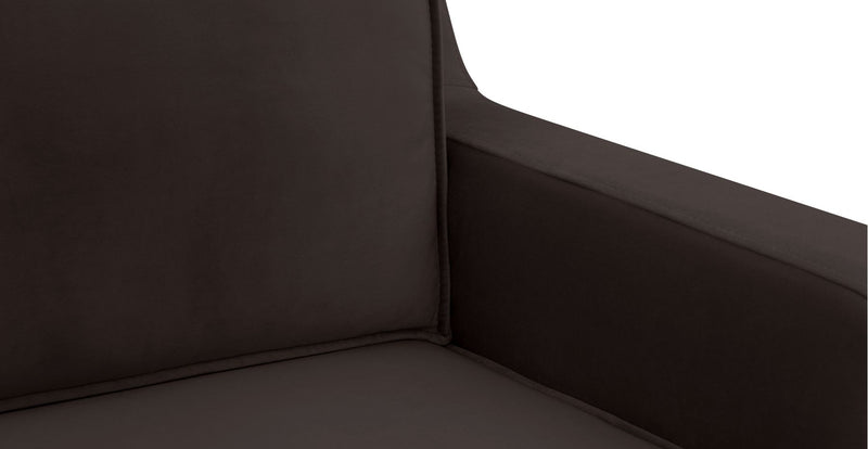 Klem Slim 3-Sitzer Modular Sofa Holzbein - Samt