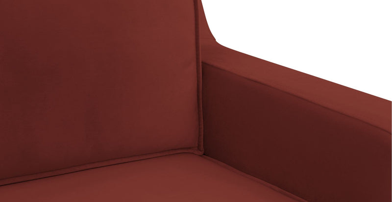 Klem Slim 3-Sitzer Modular Sofa Holzbein - Samt