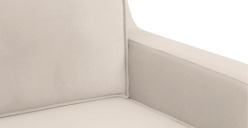 Klem Slim 3-Sitzer Modular Sofa Holzbein - Samt