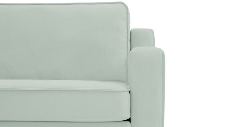 Klem Slim 3-Sitzer Modular Sofa Holzbein - Samt