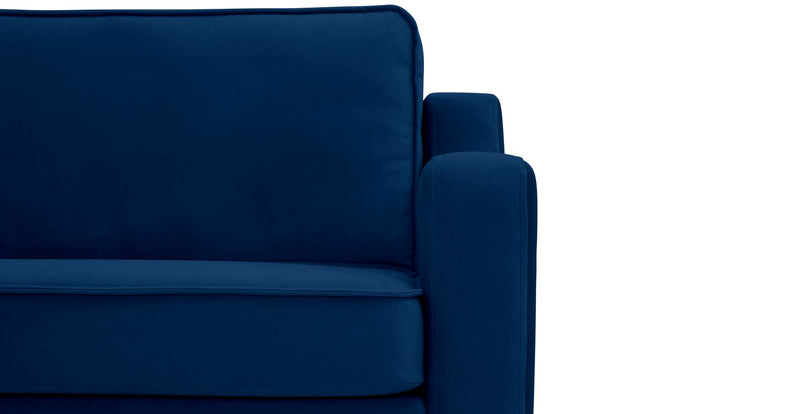 Klem Slim 3-Sitzer Modular Sofa Holzbein - Samt