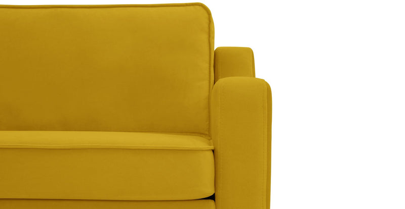 Klem Slim 3-Sitzer Sofa Zylindrisch Holzbein - Samt