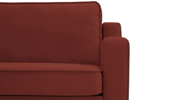 Klem Slim 3-Sitzer Modular Sofa Holzbein - Samt