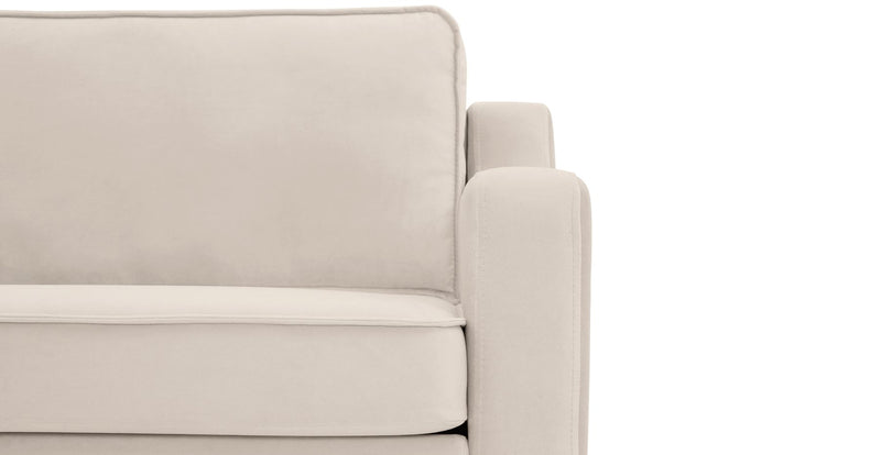 Klem Slim 3-Sitzer Modular Sofa Holzbein - Samt