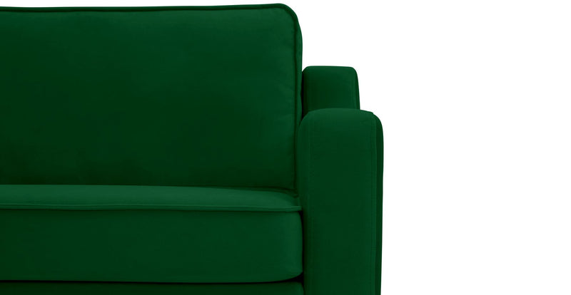 Klem Slim 3-Sitzer Sofa Zylindrisch Holzbein - Samt