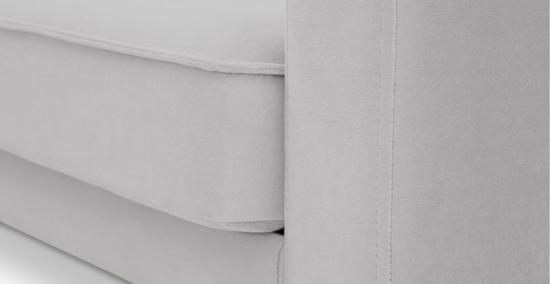 Klem Slim 3-Sitzer Modular Sofa Holzbein - Samt