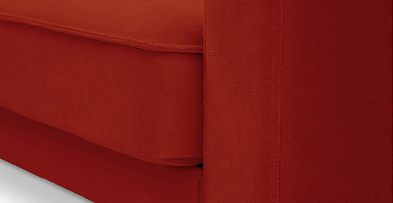 Klem Slim 3-Sitzer Modular Sofa Holzbein - Samt