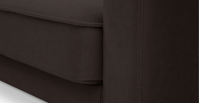 Klem Slim 2-Seater Sofa Wooden Leg - Velvet