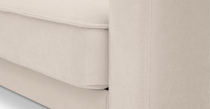 Klem Slim 3-Sitzer Modular Sofa Holzbein - Samt