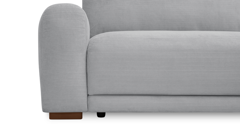 Carle 3-seater with left armrest and Ottoman - Cord velour