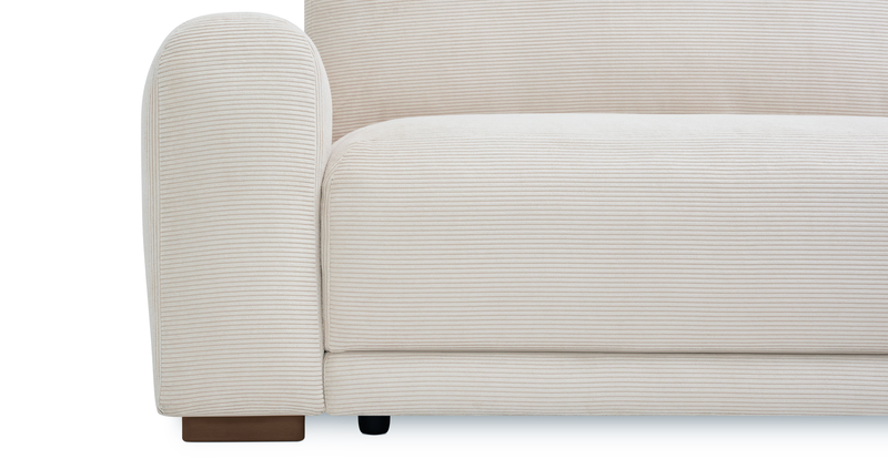 Carle single seat double arm and Ottoman - Cord velour