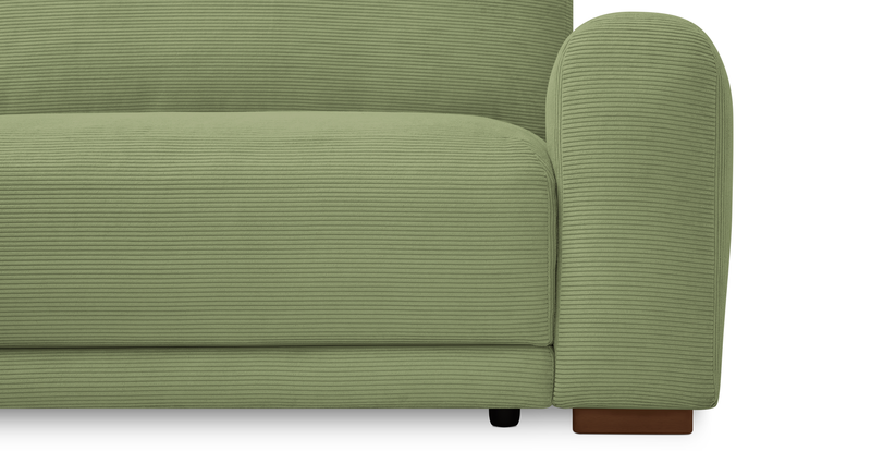 Carle 3-seater with right armrest and Ottoman - Cord velour