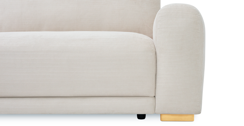 Carle single seat with right armrest - Cord velour