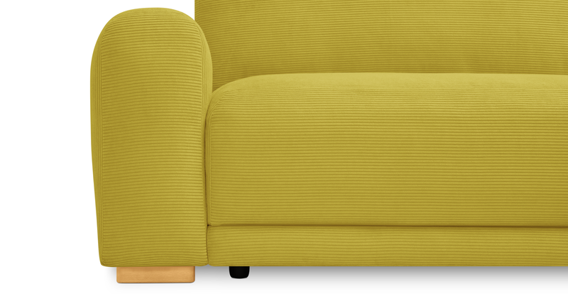 Carle 3-seater with left armrest - Cord velour