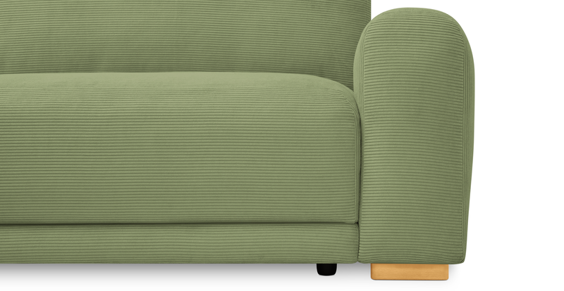 Carle 3-seater with right armrest and Ottoman - Cord velour