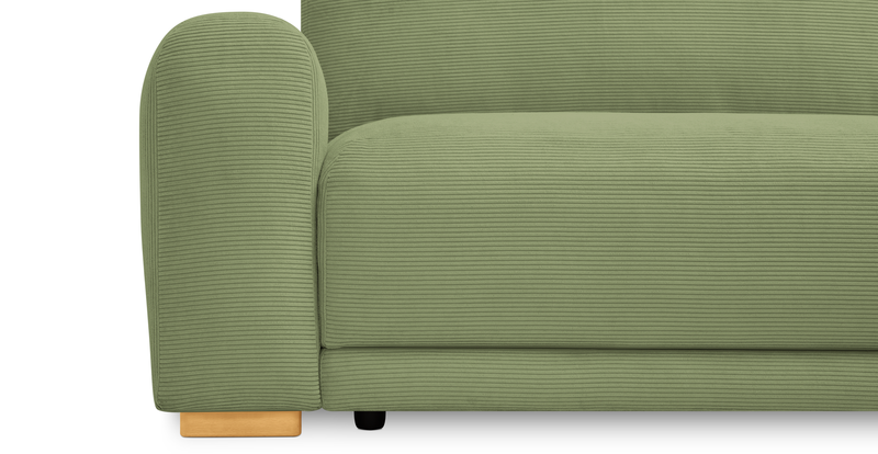 Carle 3-seater with left armrest and Ottoman - Cord velour