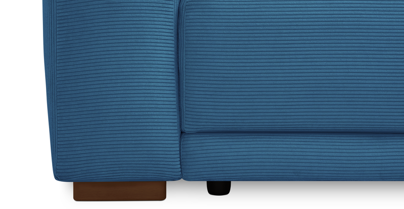 Carle 3-seater with left armrest and Ottoman - Cord velour