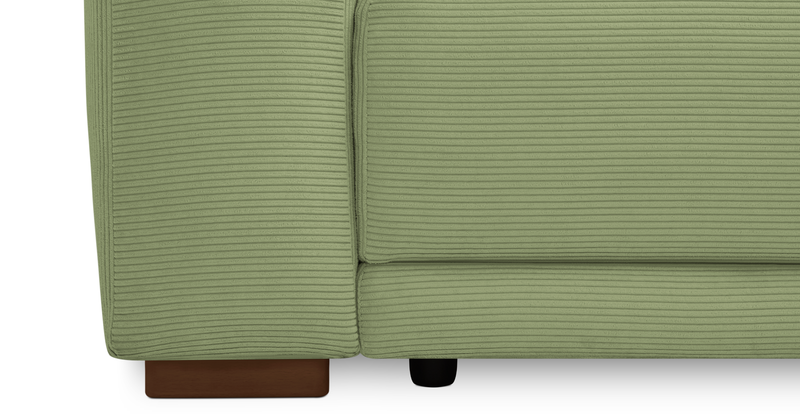 Carle single seat with left armrest - Cord velour