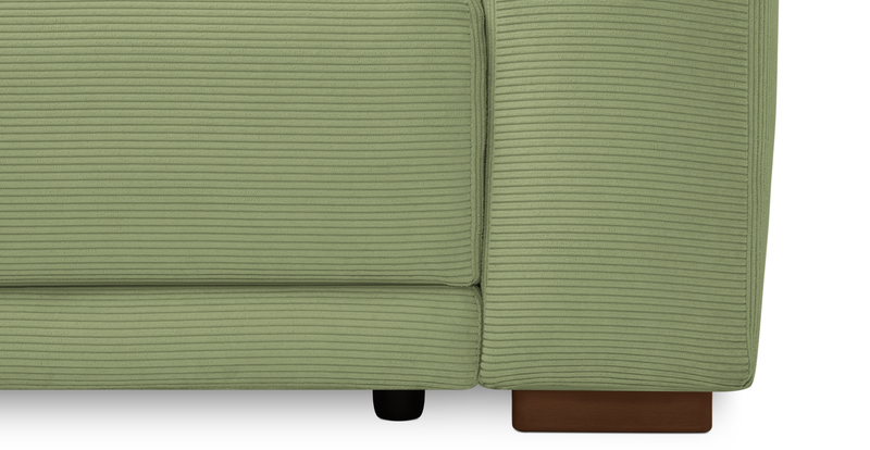 Carle single seat with right armrest - Cord velour