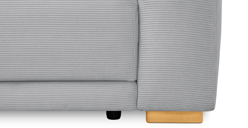 Carle 3-seater with right armrest and Ottoman - Cord velour