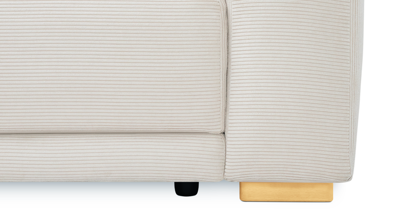 Carle 3-seater with right armrest and Ottoman - Cord velour