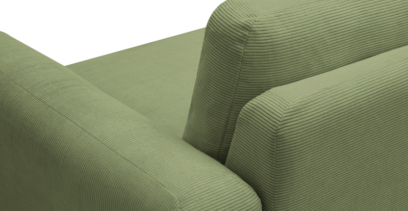 Carle single seat with right armrest - Cord velour