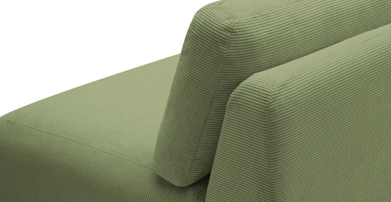 Carle single seat with left armrest - Cord velour