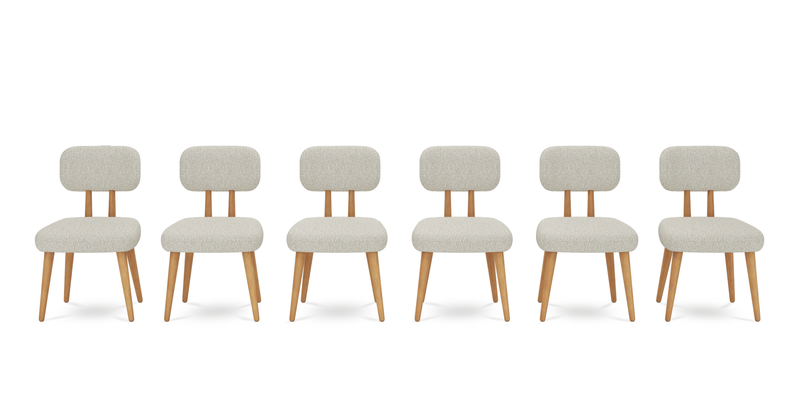 Roa chair set of 6 - Bouclé