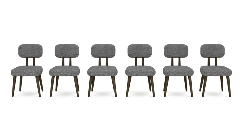 Roa chair set of 6 - natural fabric