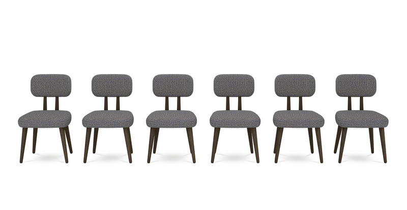 Roa chair set of 6 - natural fabric