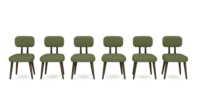 Roa chair set of 6 - natural fabric