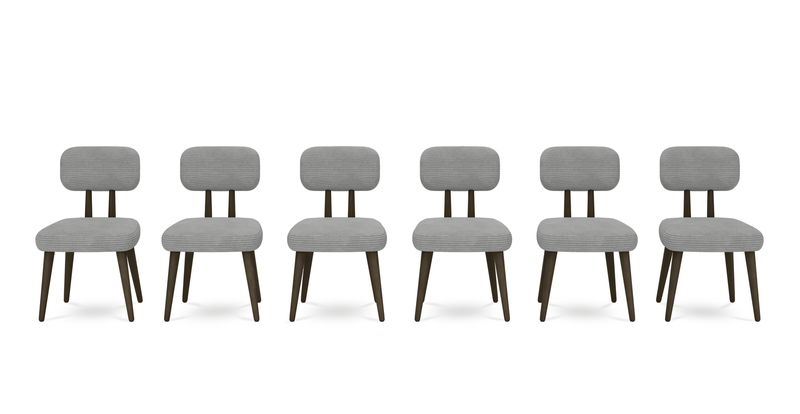 Roa chair set of 6 - Cord velour