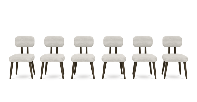 Roa chair set of 6 - Cord velour