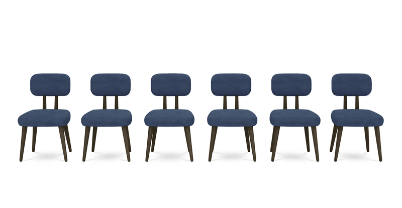 Roa chair set of 6 - Cord velour